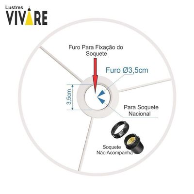 Cúpula Abajur Cilíndrica Cp-7025 ø50x30cm Café