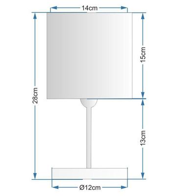 Abajur Luminária Mesa Quarto Sala Moderno Vivare Md-2008br Cúpula Em Tecido - Bivolt Branco-rustico-cinza 127/220v