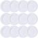 Kit 12 Pratos de Porcelana Branco 27cm Raso Tramontina Vibrare Aba Larga Mesa Posta