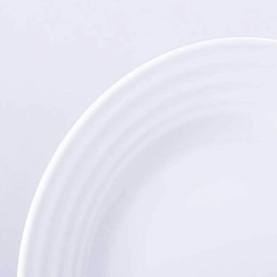 Kit 12 Pratos de Porcelana Branco 27cm Raso Tramontina Vibrare Aba Larga Mesa Posta