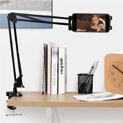 Suporte Celular Tablet Braço Metal Longo Flexível Para Mesa