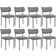 Kit 08 Cadeiras Decorativas Estofada Sala Jantar Melina L02 Pied Poule - Lyam Decor