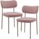 Kit 02 Cadeiras Para Sala De Jantar Melina Base Arena L02 Suede Rosê - Lyam Decor