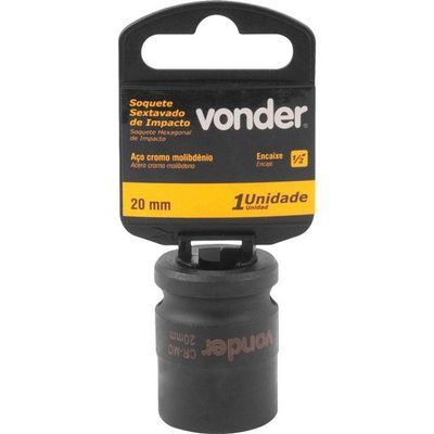 Soquete Sextavado De Impacto Enc 1-2" 20mm Aço Cromo Vonder
