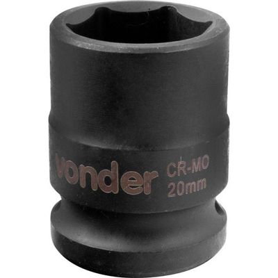 Soquete Sextavado De Impacto Enc 1-2" 20mm Aço Cromo Vonder