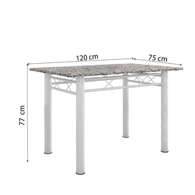 Conjunto De Mesa Sala De Jantar Com 4 Cadeiras Leia