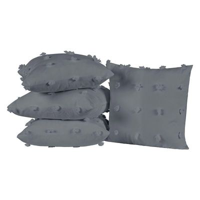 Capas De Almofadas Poppy 45cm X 45cm 04 Peças - Item na cor Cinza