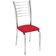 Kit 10 Cadeiras Iara Cromada Para Cozinha Vermelho