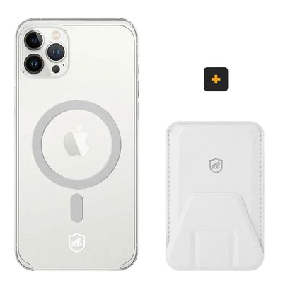Kit Magsafe - Capa case capinha e Carteira com Kickstand para iPhone 13 Pro Max - Gshield