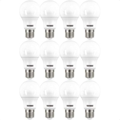 Kit 12 Lâmpadas Led Bulbo Tkl 9w Taschibra E27 Bivolt 4000k Neutro