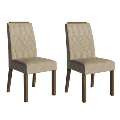 Kit 2 Cadeiras De Jantar 4256 Com Espaldar Rustic-imperial Madesa