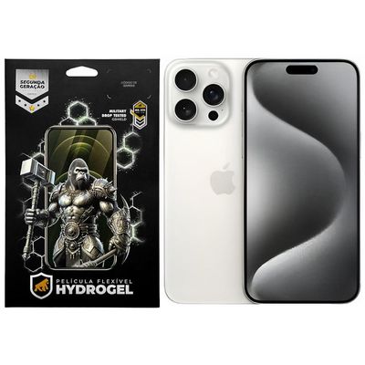 Kit Película Frontal + Traseira para iPhone 15 Pro Max - Proteção Completa - Gshield