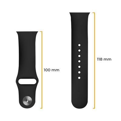Pulseira Para Apple Watch 42 / 44 / 45Mm Ultra Fit - Preta - Gshield