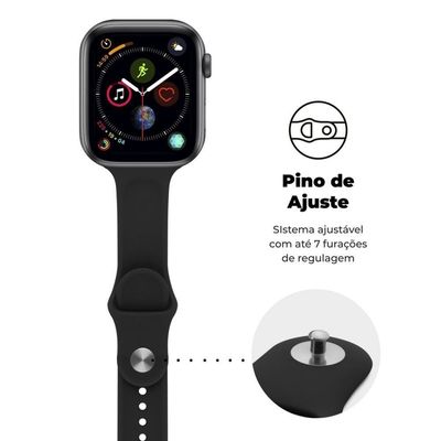 Pulseira Para Apple Watch 42 / 44 / 45Mm Ultra Fit - Preta - Gshield