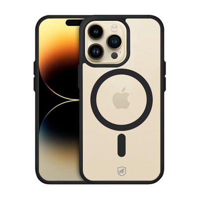Kit Capa Magsafe Preta e Pelicula Dual Glass Preta para iPhone 14 Pro Max - Gshield