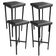 Kit 04 Banquetas Alta Bar Cozinha Sala De Jantar Preto Stella L02 Couríssimo Preto - Lyam Decor