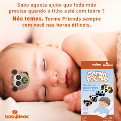 2 TERMO FRIENDS - ADESIVO MEDIDOR DE TEMPERATURA - BABYDEAS