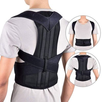 COLETE CINTA CORRETOR POSTURAL DK  SUPORTE MAGNÉTICO IMÃ DUPLO AJUSTÁVEL Único / Preto