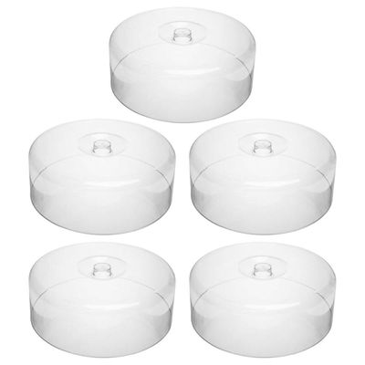 Kit 5 Cúpulas 25,5cm em Acrílico Tampa para Bolo Redondo Tor