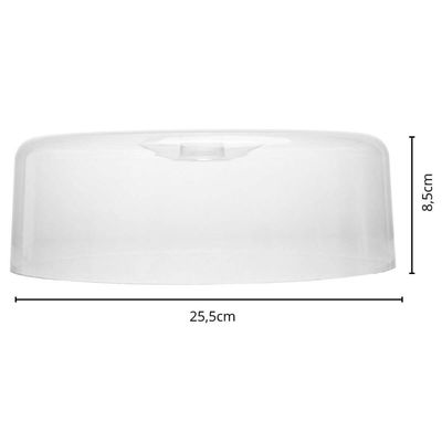 Kit 5 Cúpulas 25,5cm em Acrílico Tampa para Bolo Redondo Tor