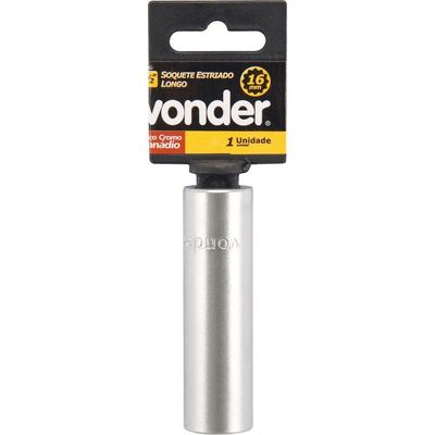 Soquete Estriado Enc 1-2" 12mm Longo Vanád. Vonder