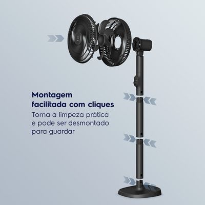 Ventilador de Coluna 40cm 6 Pás DuoForce Air+ EFS40 Electrolux Grafite / 220V