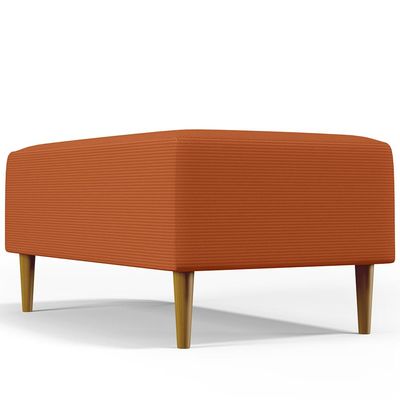 Puff Decorativo Sala de Estar Cléo W01 Pés Palito 90 cm Tecido Terracota - Lyam Decor