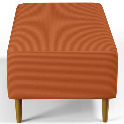 Puff Decorativo Sala de Estar Cléo W01 Pés Palito 90 cm Tecido Terracota - Lyam Decor