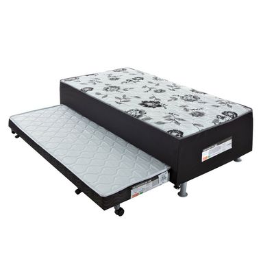 Conjugado Solteiro Ortobom D28 Cori Nero 88x188 com Cama Auxiliar Preto