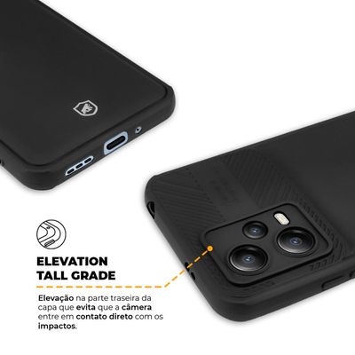Kit Capa case capinha Symetric Preta e Película Hydrogel HD para Xiaomi Poco X5 - Gshield