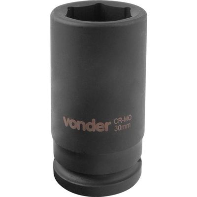 Soquete Sextavado Impacto Longo 3-4" 30mm Aço Cromo Vonder