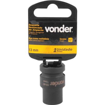 Soquete Sextavado De Impacto Enc 1-2" 13mm Aço Cromo Vonder