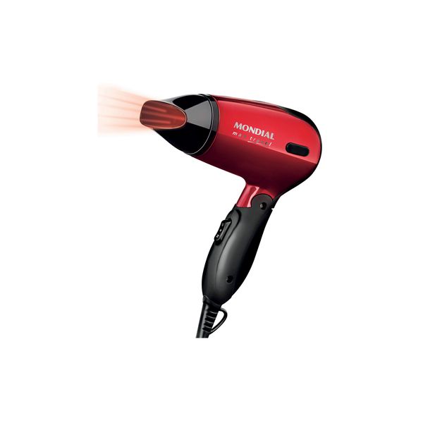 Secador de Cabelo Mondial Max Travel SC10 Vermelho - 1200W Secador de Cabelo Mondial Max Travel SC10 Vermelho - 1200W