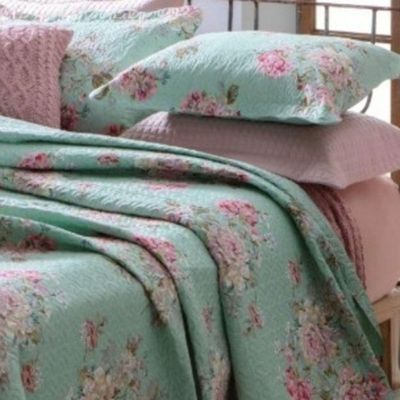 Kit Cobre Leito Colcha Daily King 3 Peças Dupla Face Estampado - Floral 57 - 100% Poliéster
