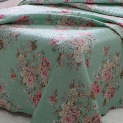 Kit Cobre Leito Colcha Daily King 3 Peças Dupla Face Estampado - Floral 57 - 100% Poliéster