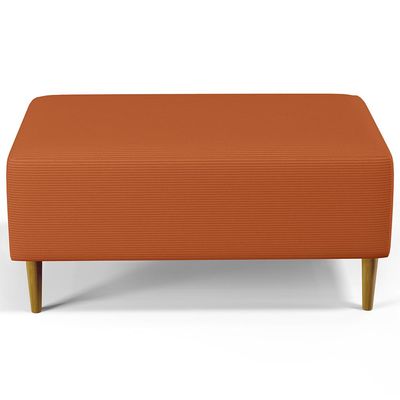 Kit 02 Puffs Decorativos Sala de Estar Cléo W01 Pés Palito 90cm Tecido Terracota - Lyam Decor