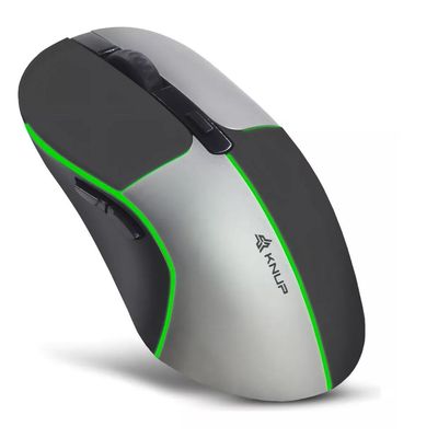 Mouse Gamer Sem Fio Wireless Usb Bluetooth 1600 Dpi Led RGB Cor Preto/Cinza