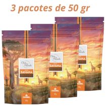 Chá da Savana (Chá misto de Rooibos,Cacau,Laranja e Canela, c/aroma Baunilha) 3 Pacotes c/50gr
