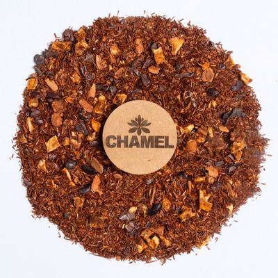 Chá da Savana (Chá misto de Rooibos,Cacau,Laranja e Canela, c/aroma Baunilha) 3 Pacotes c/50gr