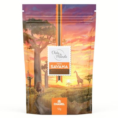 Chá da Savana (Chá misto de Rooibos,Cacau,Laranja e Canela, c/aroma Baunilha) 3 Pacotes c/50gr