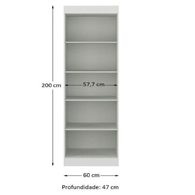 Modulo De Guarda Roupas Para Quarto Madrid 2 Portas Maxel Branco