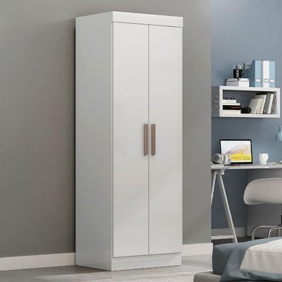 Modulo De Guarda Roupas Para Quarto Madrid 2 Portas Maxel Branco
