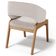 Kit 06 Cadeiras de Jantar e Estar Living Estofada Lince L02 Bouclê Cru - Lyam Decor