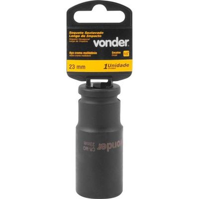 Soquete Sextavado De Impacto Longo Encaixe 1-2" 23mm Vonder