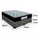 Cama Box Queen Bipartido Sintético + Colchão Molas Ensacadas Sereneprime Sonnolux 158x198x65 Cinza