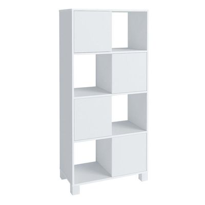 Estante Home 4 Portas 4 Nichos Mobile Wally Branco - Artany
