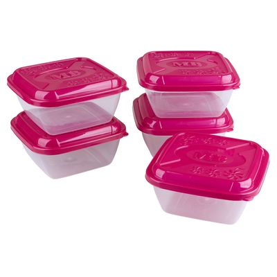 Conjunto de Potes Plásticos Mb Everyday com 5 Peças 800ml - Item Sortido
