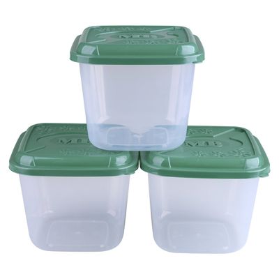 Conjunto de Potes Plásticos Mb Everyday com 3 Peças 1,3L - Item Sortido