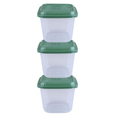 Conjunto de Potes Plásticos Mb Everyday com 3 Peças 1,3L - Item Sortido