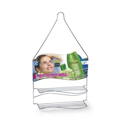 Porta Shampoo Arthi Onda Cromado Prata